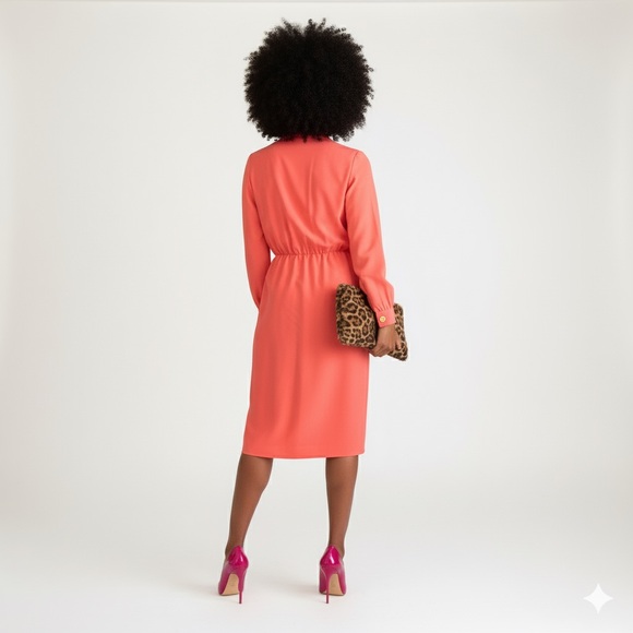 VINTAGE SILK STATEMENT DRESS - Picture 2 of 9